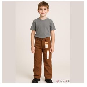 Carhartt Boys Brown Boot Cut Carpenter Utility Jeans NEW SIZE 10